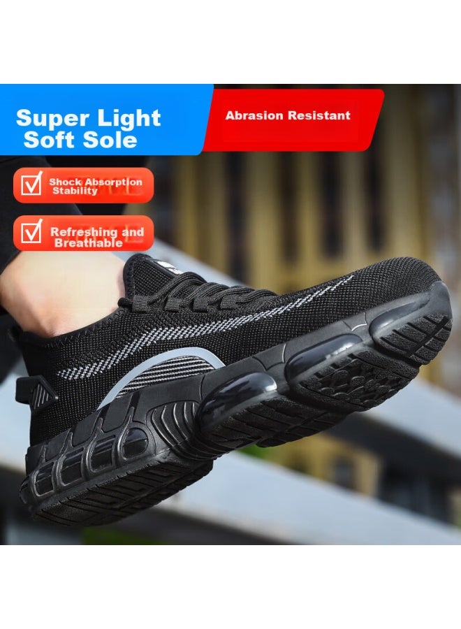 Jingtu Safety Shoes For Men, Summer Breathable, Steel Toe Cap, Puncture-Resistant, Lightweight, Work Functional Shoes 3019 Size 42 - Image 4