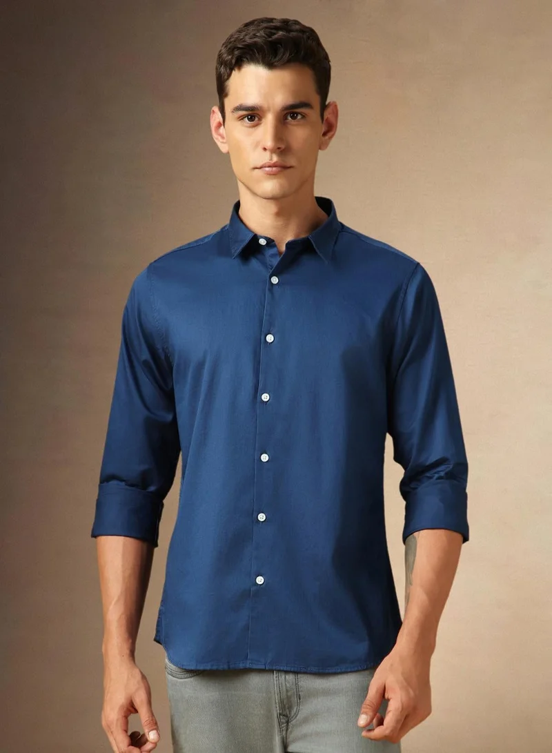 Dennis Lingo Navy Shirt For Men