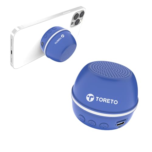 Toreto Magnobeat | 6W Magnetic Mini Bluetooth Speaker with TWS, MagSafe Compatibility, BT v5.3, Up to 4H Playtime, 800mAh Battery, Multi-Functional Controls | Portable Wireless Speaker (Blue) - Image 1