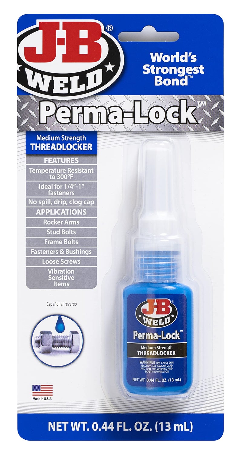 JB Weld 24213 PermaLock Medium Strength Threadlocker Blue 13 ml