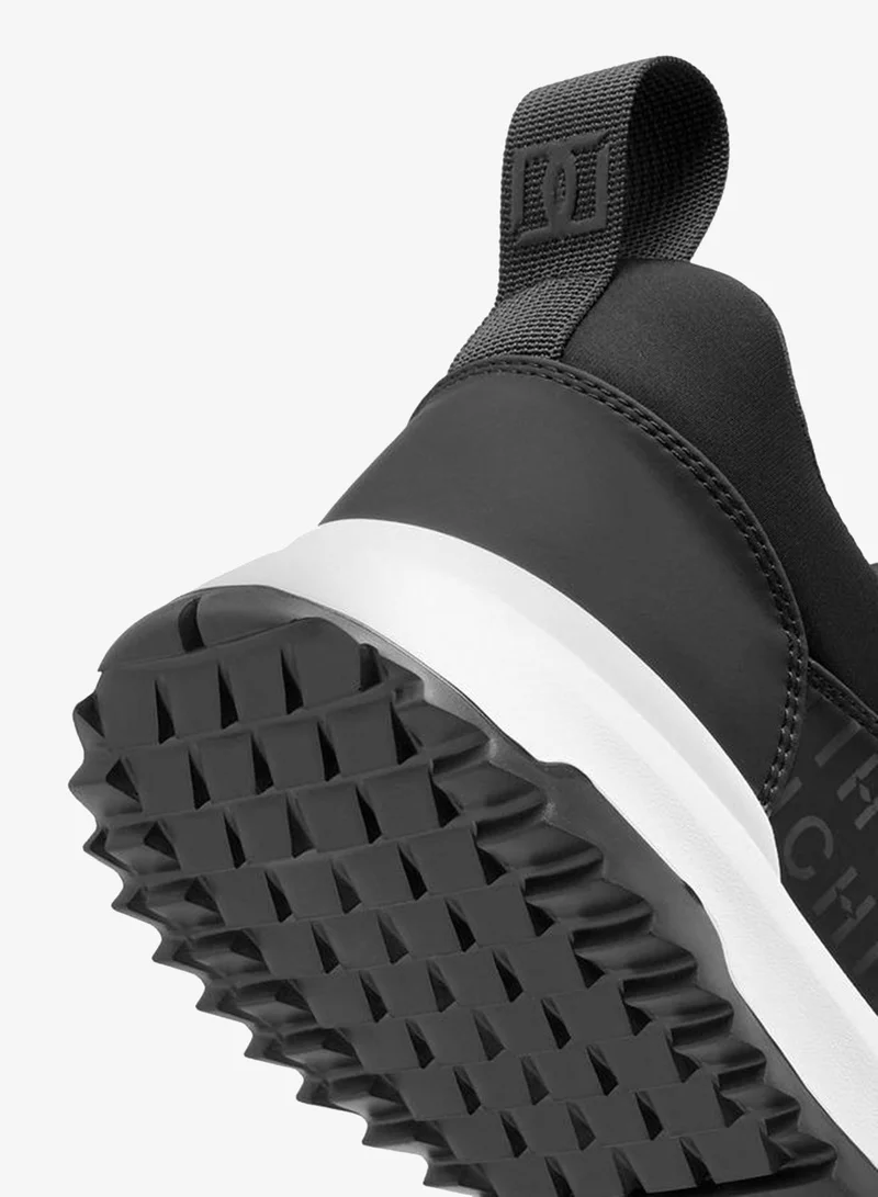 DUCHINI BLACK Men Monogram Print Slip-On Sneakers for Men | Best Price UAE