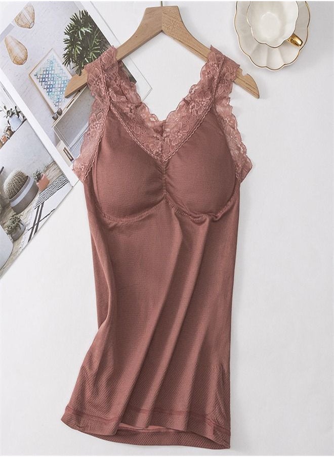 Loquat - Body Beautifying Base Vest Brown - Image 1