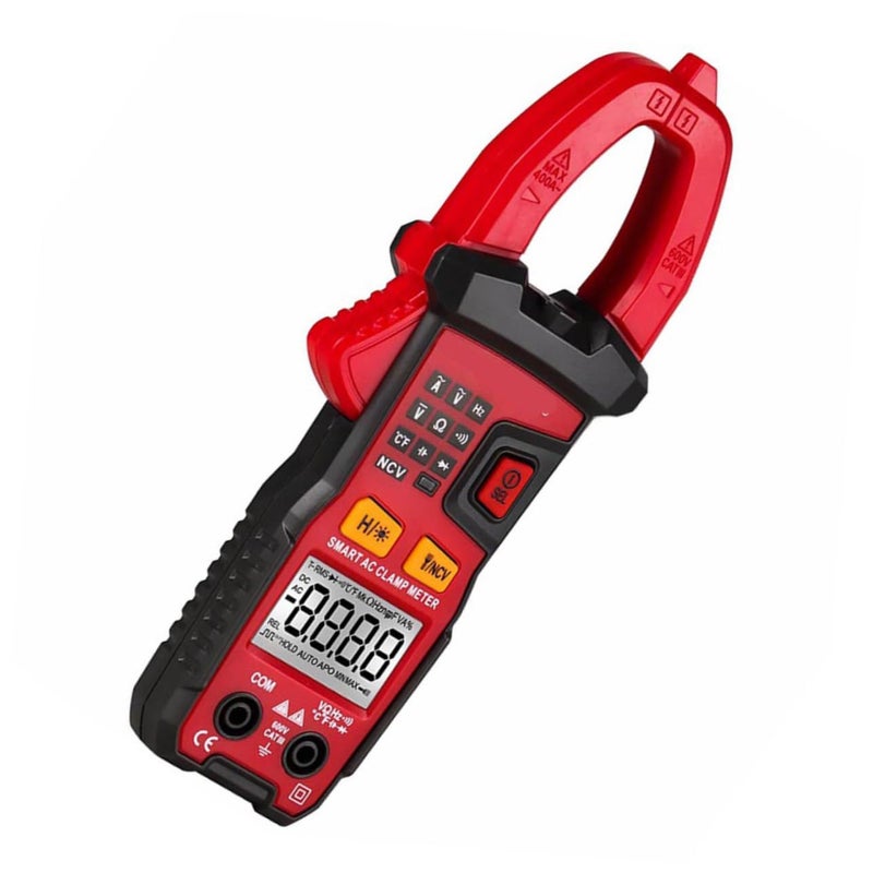 Digital Clamp Multimeter Auto Ranging AC DC Voltage Resistance Tester with LCD Backlight - Image 2
