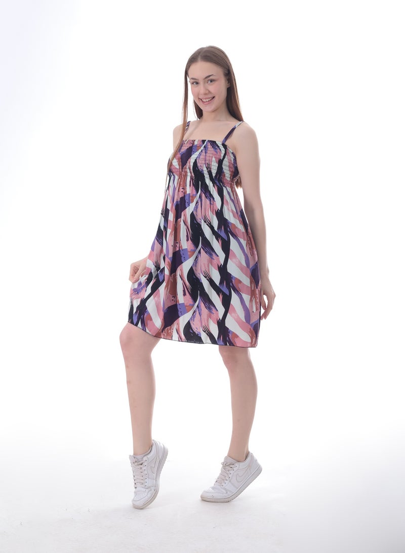 بيبو فستان حريمي قصير مشجر - Image 2