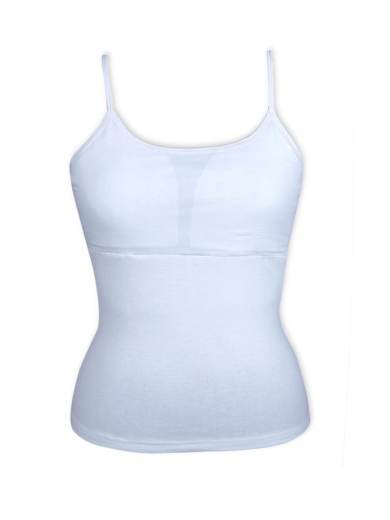 DChica Padded Camisole Bra for Women, Sleeveless Undershirts Cami Vest with Adjustable Straps Cotton Camisole Tank Top/Innerwear for Women (Pack of 3) - Image 5