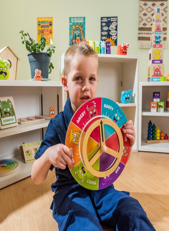 Open The Joy Steer Your Emotions Wheel – Wooden Emotional Regulation Steering Toy for Kids | SEL Tool for Toddlers and Preschool | Teaches Feelings & Self-Regulation | Ages 3+ - Image 2