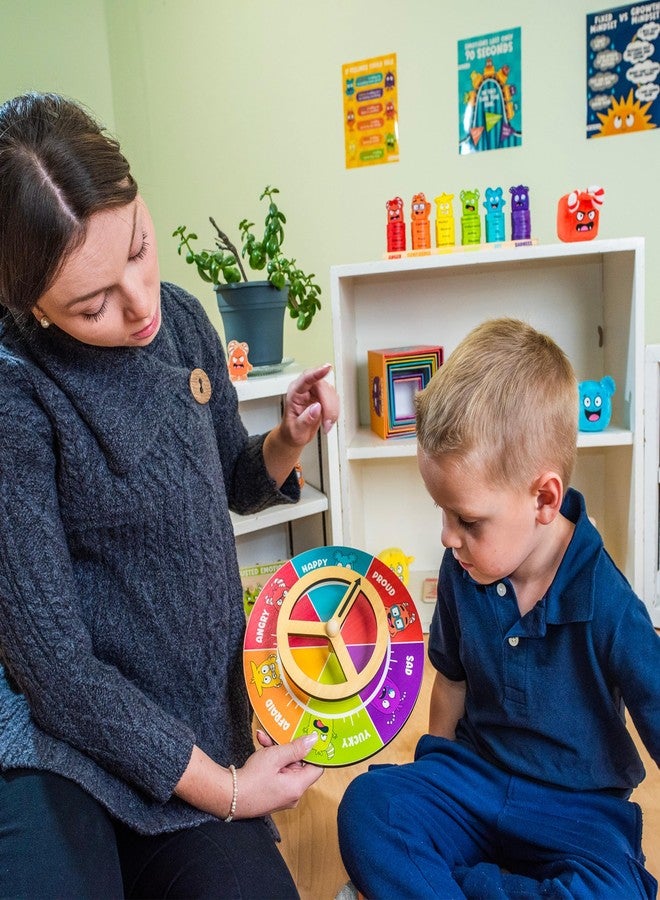 Open The Joy Steer Your Emotions Wheel – Wooden Emotional Regulation Steering Toy for Kids | SEL Tool for Toddlers and Preschool | Teaches Feelings & Self-Regulation | Ages 3+ - Image 4
