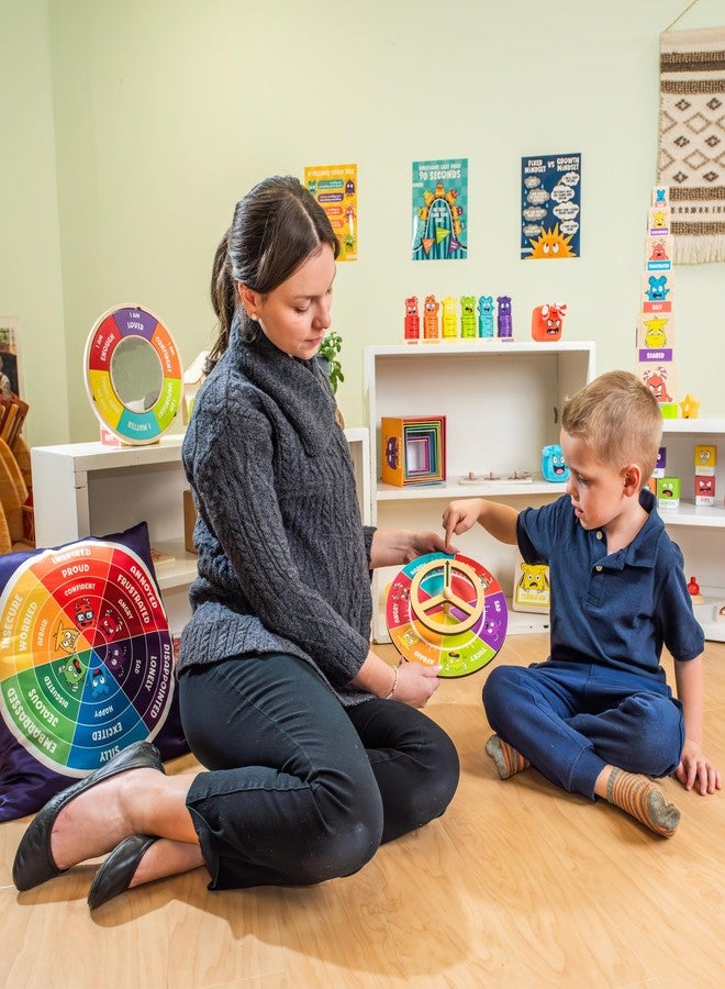 Open The Joy Steer Your Emotions Wheel – Wooden Emotional Regulation Steering Toy for Kids | SEL Tool for Toddlers and Preschool | Teaches Feelings & Self-Regulation | Ages 3+ - Image 3
