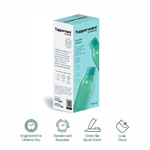 Tupperware ECO SIP Triangular Water Bottles, 750 ml, (Set of 1), Green - Image 2