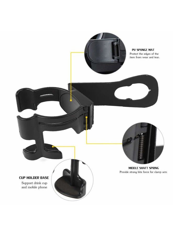 Hooke Road Multi-Function Drink Cup Phone Holder, Bolt-on Stand Bracket Organizer for 2011-2018 Jeep Wrangler JK Rubicon Sahara Sport 2/4 Doors - Image 4