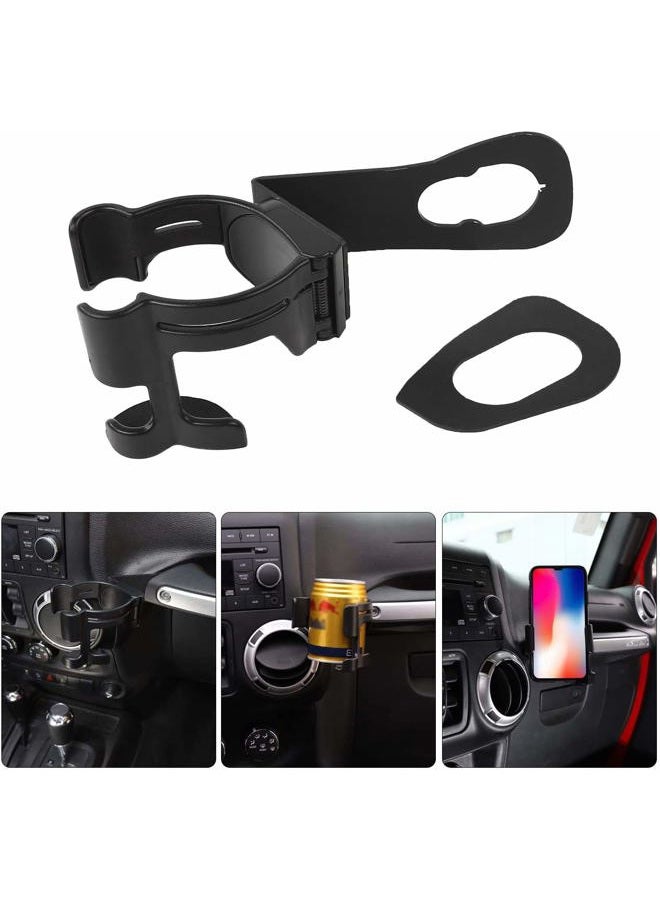 Hooke Road Multi-Function Drink Cup Phone Holder, Bolt-on Stand Bracket Organizer for 2011-2018 Jeep Wrangler JK Rubicon Sahara Sport 2/4 Doors - Image 1