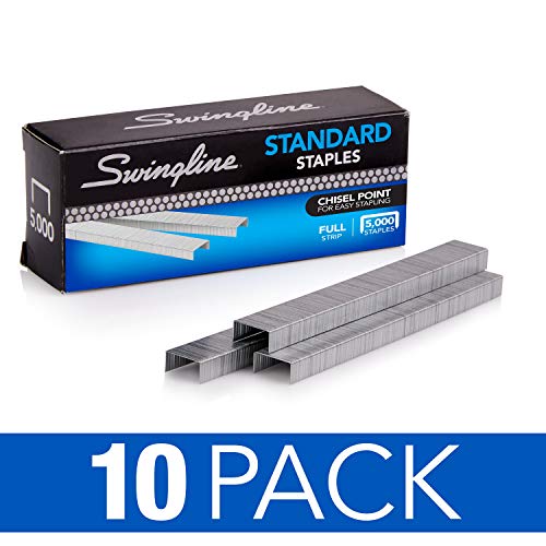 Swingline Staples, 10 Pack, Standard Staples for Desktop Staplers, 1/4" Length, 210/Strip, 5000/Box (35111) - Image 2