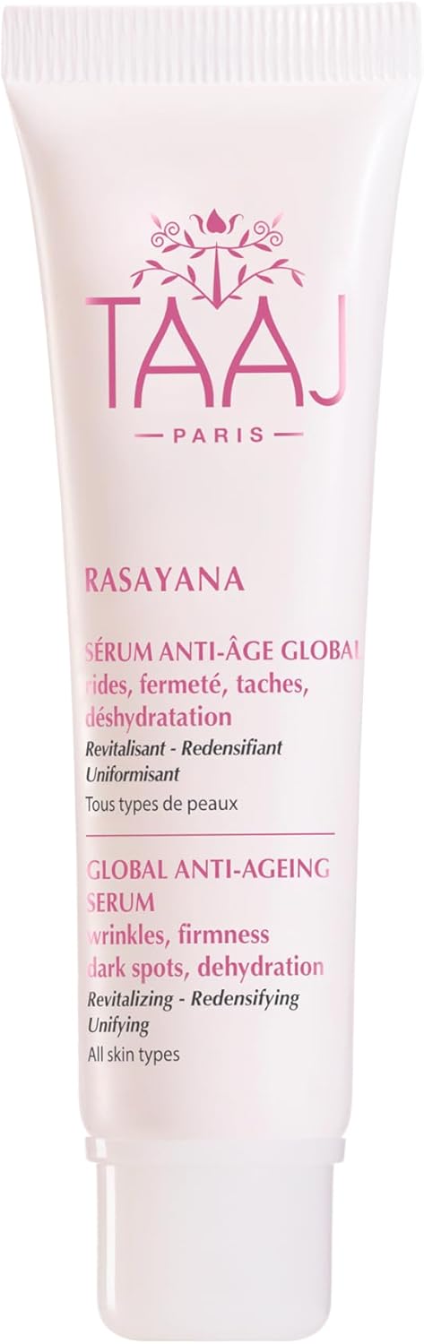 TAAJ Kasayana AntiAging Serum Treats All Signs of Aging Revitalizing Restructuring Properties Rebounded Skin Unified Complexion Made in France Vegan CrueltyFree 30ML