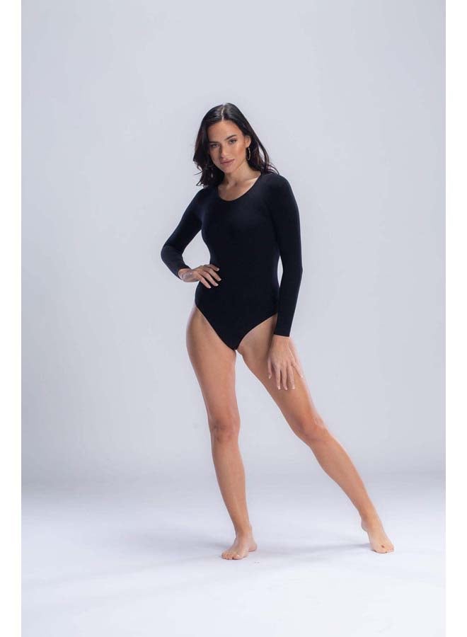 Carina Casual Plain Basic Body Wear Microfibre For Women Black