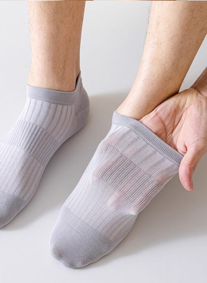 Five pairs of men's boat socks summer thin 2025 new model Non pure cotton, sweat absorbing and breathable, antibacterial and deodorizing, you deserve it. Please refer to the introduction. - Image 3