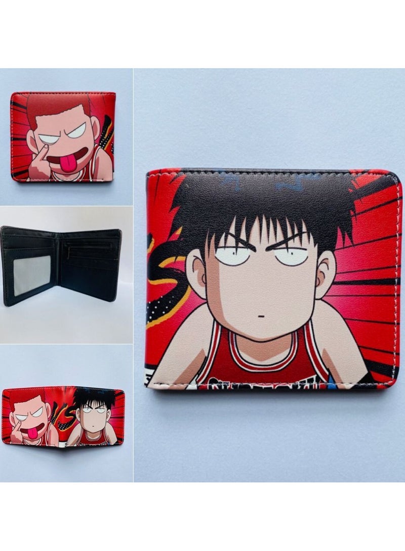 KUYING Slam Dunk, Student Card Bag, Leather Wallet 