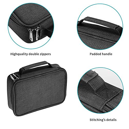 Number-one Large Capacity Pencil Case, 72 Slots Colored Pencil Pouch Bag Portable Pencil Holder Stationery Organizer with Compartments for Office and Travel, Black - Image 4