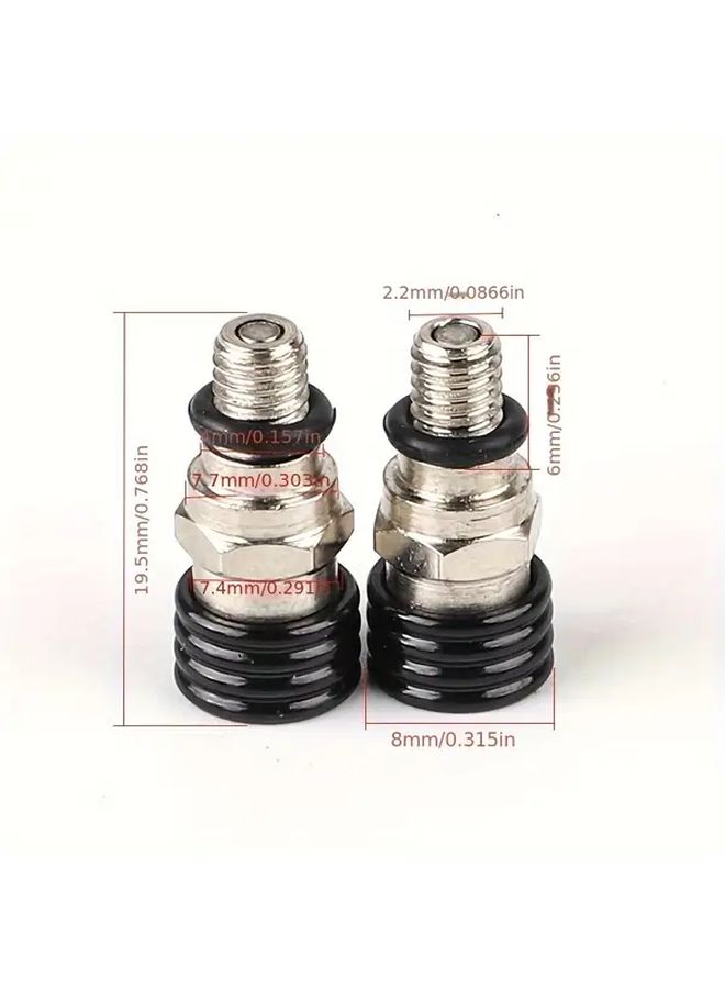 Motorcycle Fork Air Bleeder Valves Blue High Strength Threaded Bolts 1996 2022 - Image 2