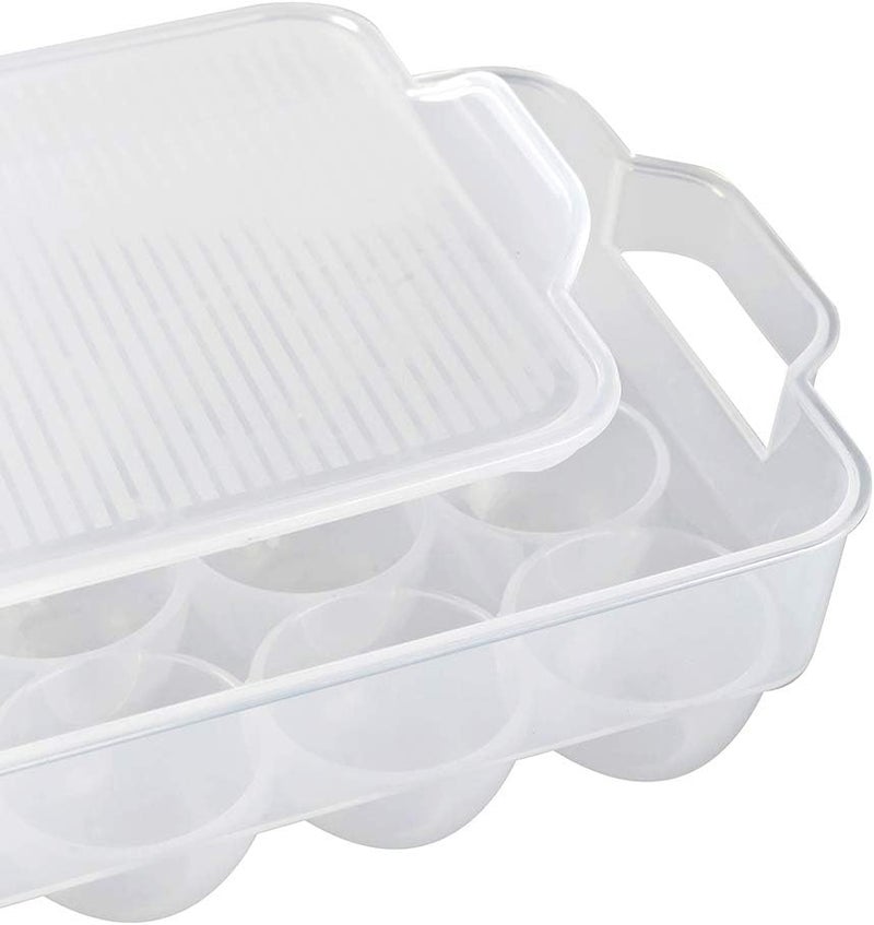 Eslite Covered Egg Holder,Egg Storage for Refrigerator,Fits 18 Eggs,Pack of 2 - Image 4