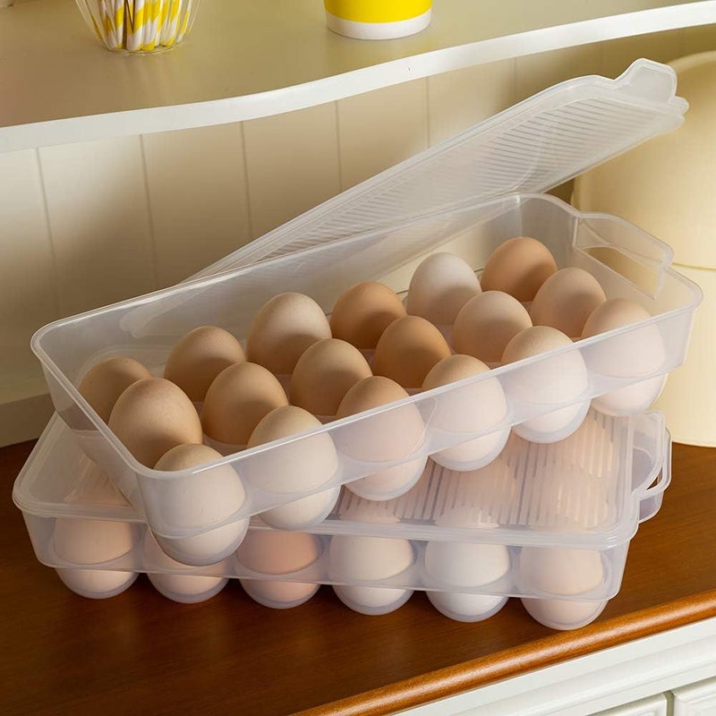Eslite Covered Egg Holder,Egg Storage for Refrigerator,Fits 18 Eggs,Pack of 2 - Image 5