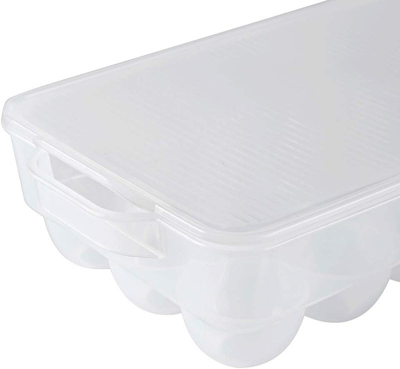 Eslite Covered Egg Holder,Egg Storage for Refrigerator,Fits 18 Eggs,Pack of 2 - Image 3
