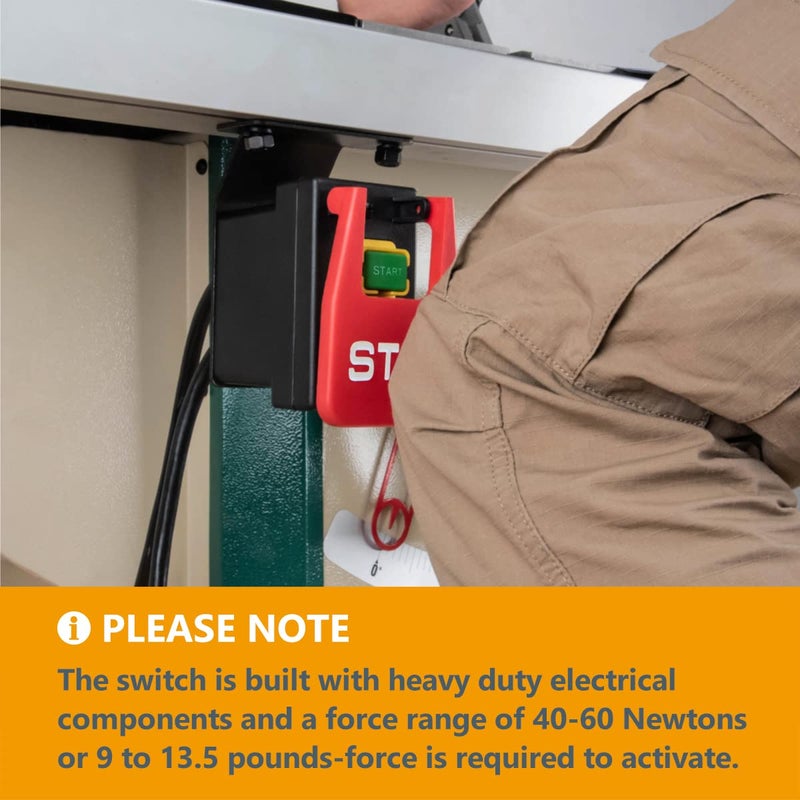 POWERTEC 120V/230V Dual Voltage Paddle Switch, 3 HP at 230 Volts, UL Certified. Large Knee Paddle for Power Tools Fast Power Off. Fits Table Saw, Router Table, Drill Press, Bench Saw, Band Saw (71007) - Image 3