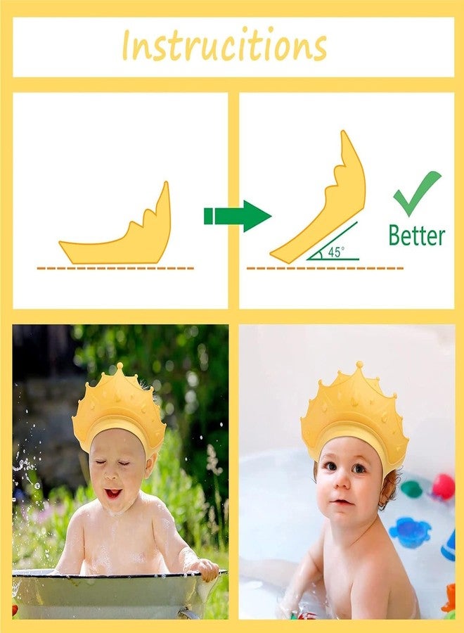 NL TRADERS Baby Shower Cap Shield, Shower Cap for Kids, Visor Hat for Eye and Ear Protection for 0-9 Years Old Children, Waterproof Shampoo hat for ChildrenCute Crown Shape-1 PC (Multicolor) - Image 5