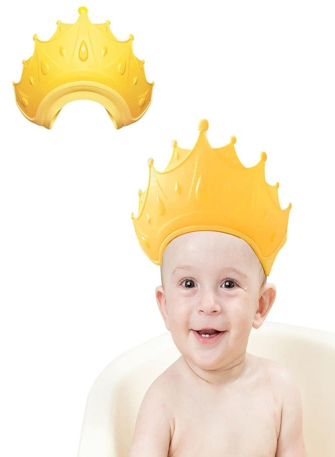 NL TRADERS Baby Shower Cap Shield, Shower Cap for Kids, Visor Hat for Eye and Ear Protection for 0-9 Years Old Children, Waterproof Shampoo hat for ChildrenCute Crown Shape-1 PC (Multicolor) - Image 1
