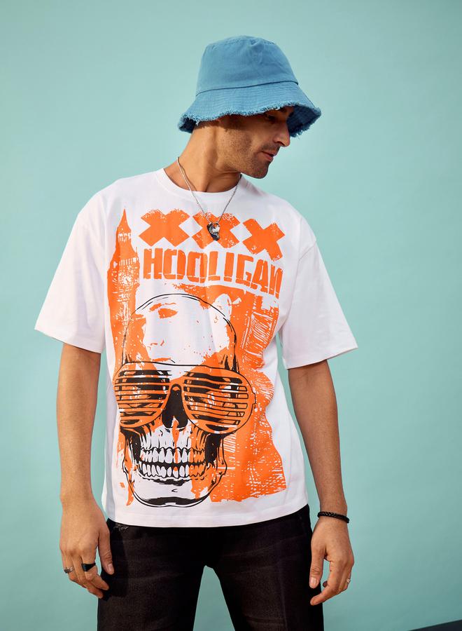 Mascln Sassafras Hooligan Graphic Print Oversized T-Shirt - Image 5