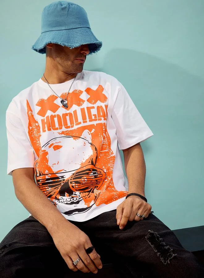 Mascln Sassafras Hooligan Graphic Print Oversized T-Shirt