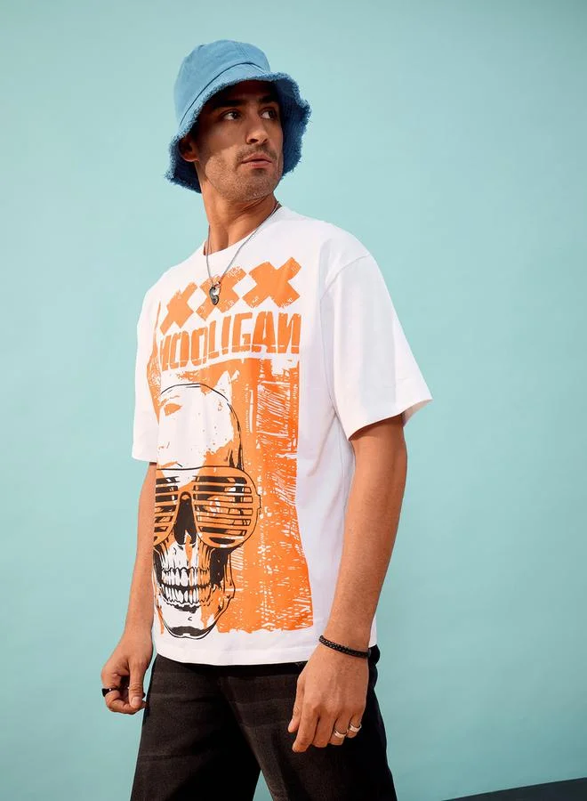Mascln Sassafras Hooligan Graphic Print Oversized T-Shirt