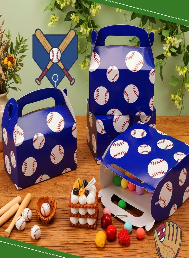 Marspark 12 Pcs Baseball Party Favors Treat Boxes Blue Baseball Candy Snack Goodie Bags Bulk Cardboard Gifts Boxes for Sports Themed Birthday Party Supplies - Image 3