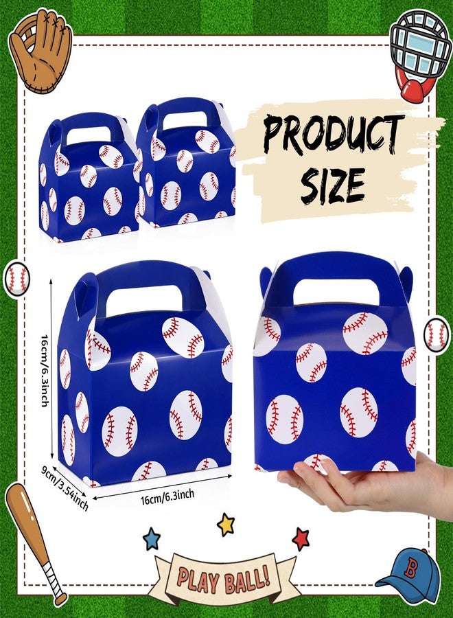 Marspark 12 Pcs Baseball Party Favors Treat Boxes Blue Baseball Candy Snack Goodie Bags Bulk Cardboard Gifts Boxes for Sports Themed Birthday Party Supplies - Image 2