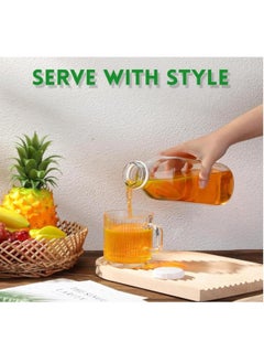 FUFU 6Pcs 32oz Glass Milk Bottle with Plastic Tamper-proof Caps  Vintage Reusable Dairy Drinking Containers, Milk, Juice,Yogurt, Smoothies  - Image 3
