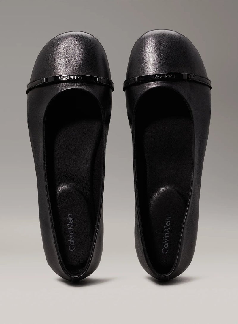 CALVIN KLEIN Leather Ballerinas - Image 3