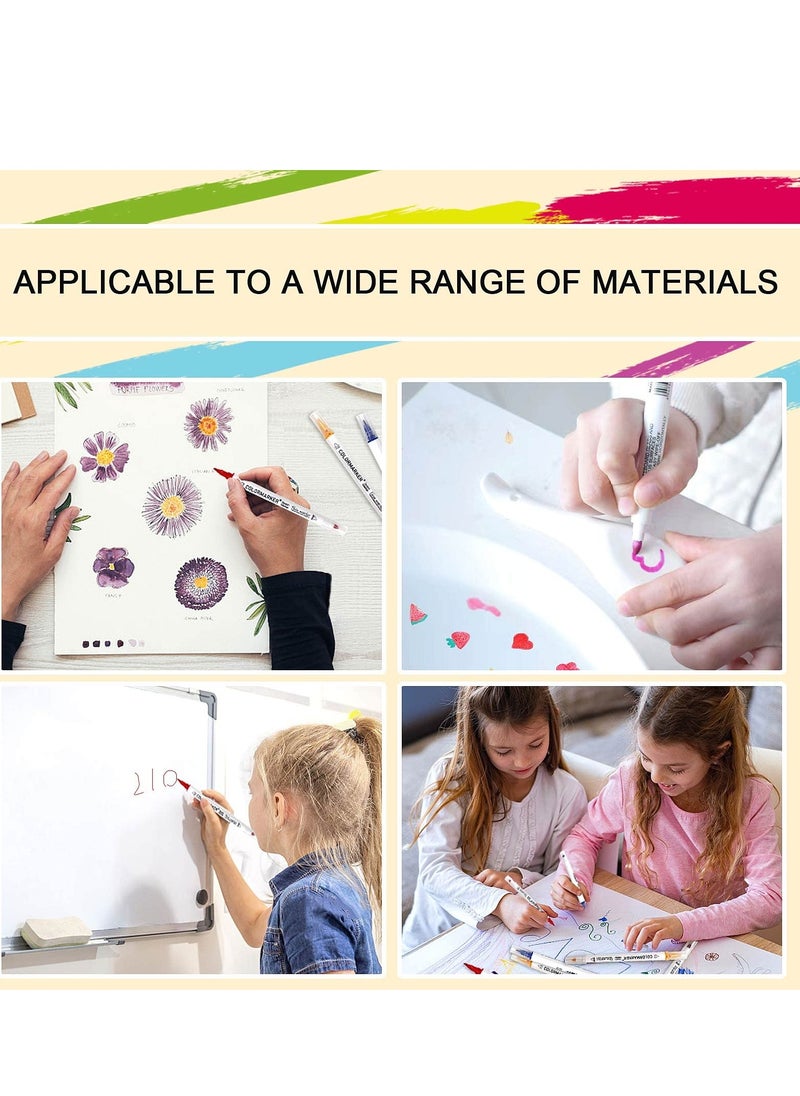 Excefore Magical Water Painting Pen, 12 Colors Double Ended, Water Painting Floating Marker Pen, Magical Water Floating Pen, Erasing Whiteboard Marker Pens, Magic Water Painting Pen for Kids  - Image 5