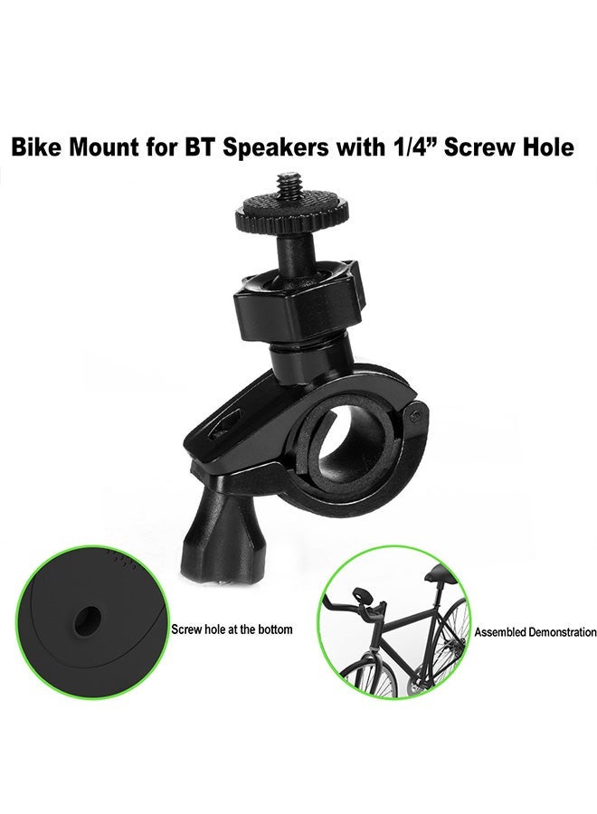NIBEMINENT Portable Bicycle Mount For Bluetooth Speakers Stable With 1/4" Screw Hole Black - Image 2