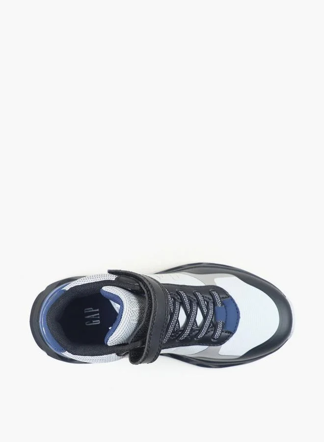 Gap BLACK Boys Sacramento Mid Hook & Loop Ankle Sneakers for Men | Best Price UAE