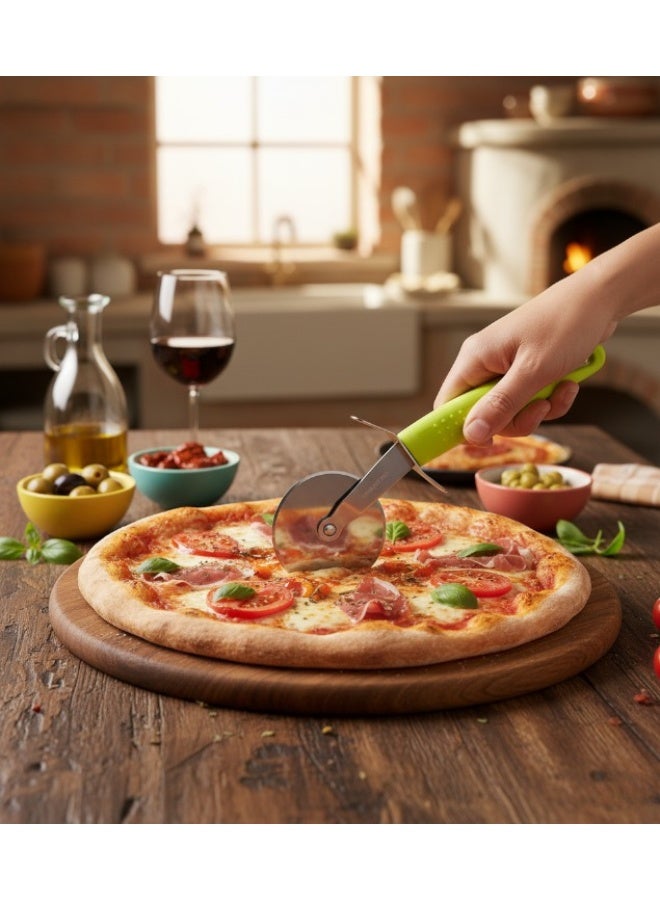 برايت هوم قطّاعة بيتزا من الستانلس ستيل – شفرة حادة مع مقبض مريح | أداة متينة مقاومة للصدأ لتقطيع البيتزا والفطائر والمعجنات بسهولة – أداة مطبخ منزلية عملية - Image 5
