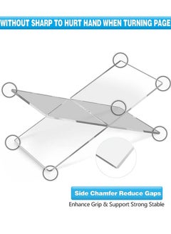 YIM-VIBEHAUS Acrylic Book Stand, Acrylic Book Display Stand for Reading, Book Holder for Open and Closed Books  - Image 4