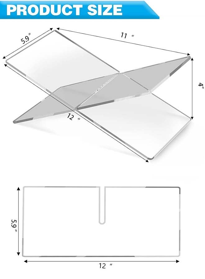 YIM-VIBEHAUS Acrylic Book Stand, Acrylic Book Display Stand for Reading, Book Holder for Open and Closed Books - Image 5