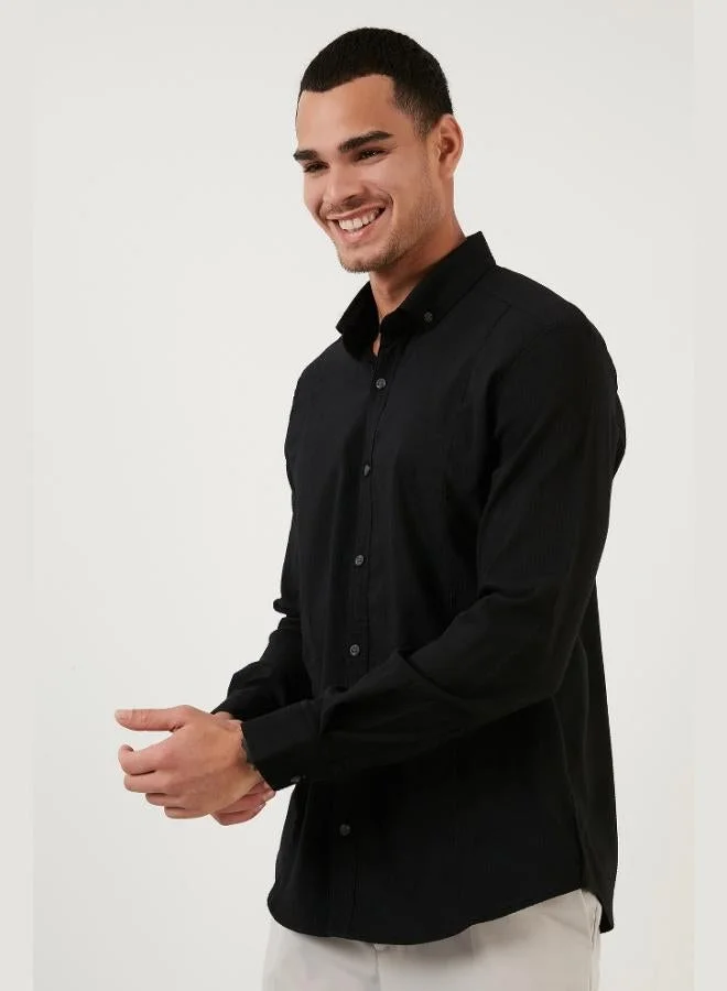 Buratti  Buratti Button-Down Collar Cotton Shirt Men's SHIRT CF21S113008 for Men | Best Price UAE