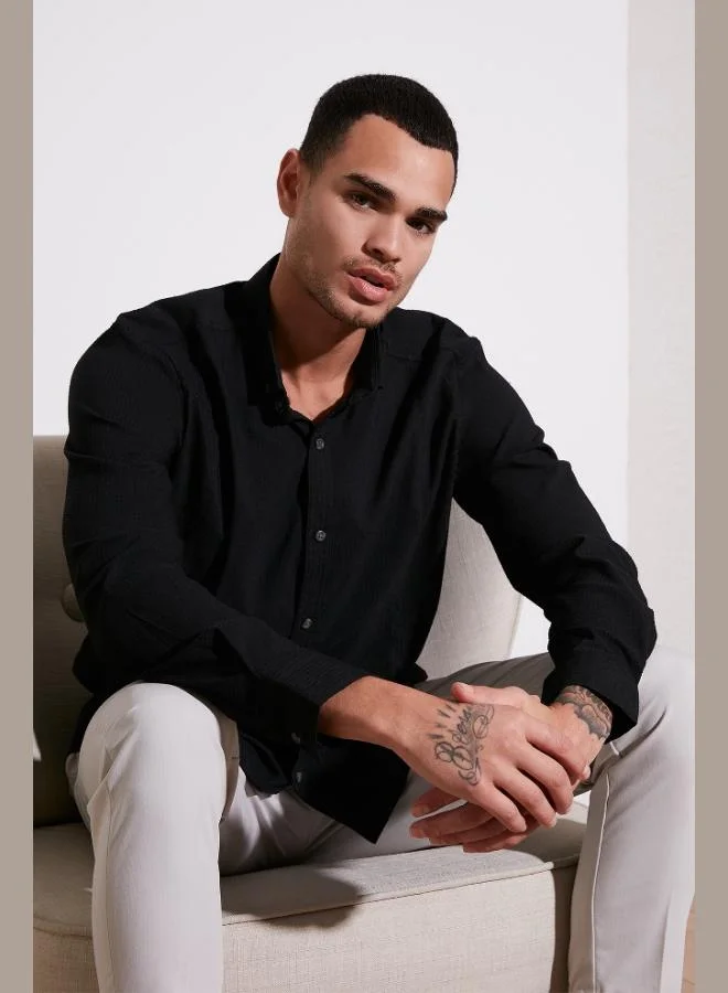 Buratti  Buratti Button-Down Collar Cotton Shirt Men's SHIRT CF21S113008 for Men | Best Price UAE