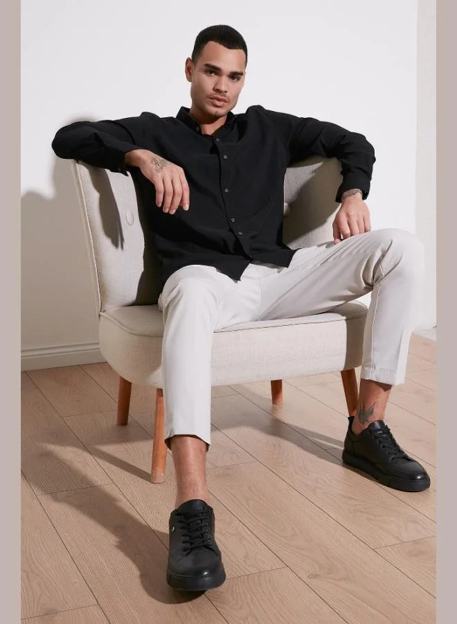 Buratti  Buratti Button-Down Collar Cotton Shirt Men's SHIRT CF21S113008 for Men | Best Price UAE