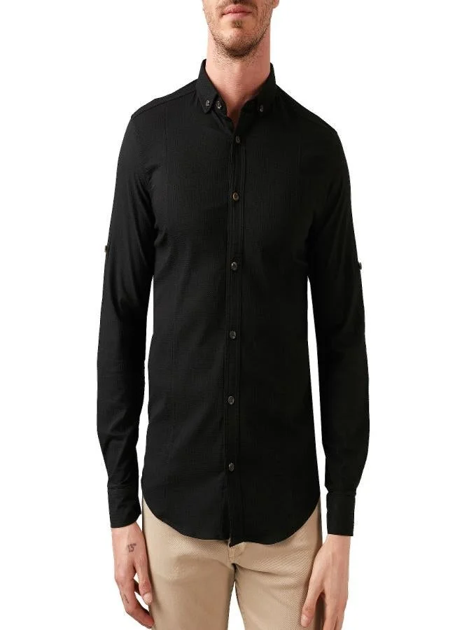 Buratti  Buratti Button-Down Collar Cotton Shirt Men's SHIRT CF21S113008 for Men | Best Price UAE