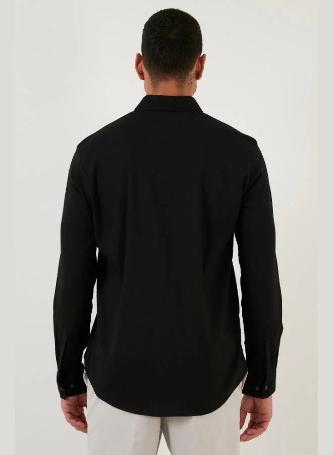 Buratti  Buratti Button-Down Collar Cotton Shirt Men's SHIRT CF21S113008 for Men | Best Price UAE