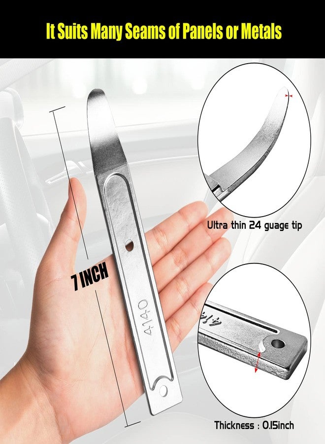 Kathleno 4140 Pry Tool, Pry Bar Trim Removal Tool Pry Tool, Pocket Mini Pry Bar, Door Panel Removal Tool, Removing Auto Trim Interior and Exterior Parts for Planes - Image 3