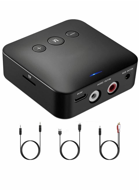 Bluetooth Transmitter Receiver for TV Earphone Car Home Stereo System 2 in 1 Wireless Adapter Low Latency Long Range 5.0 Audio