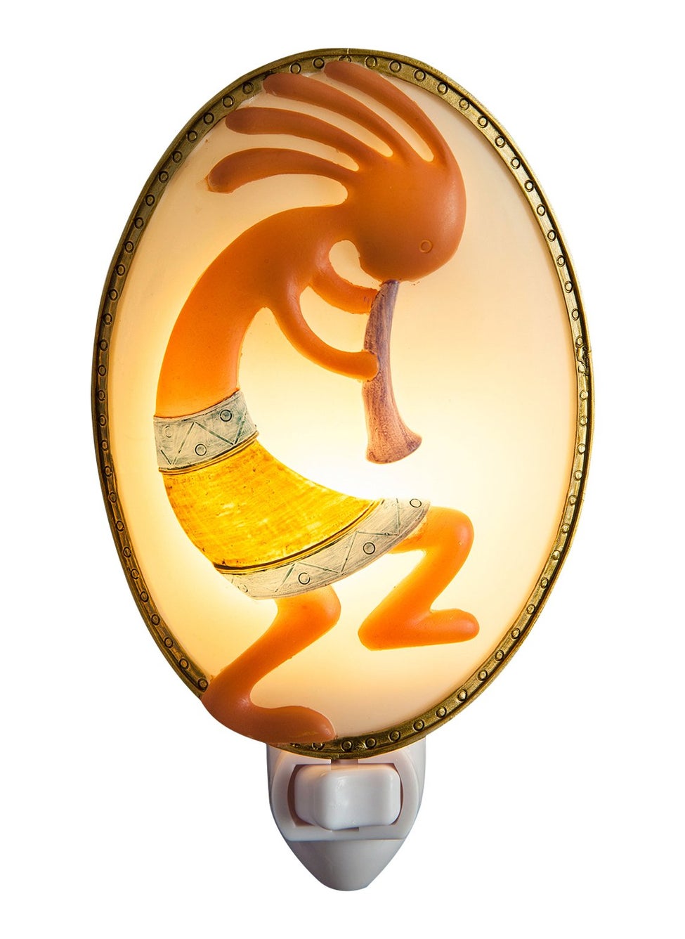 Ibis & Orchid Design Ibis  Orchid Design Southwest Kokopelli Flute Player Night Light Bonded Marble 