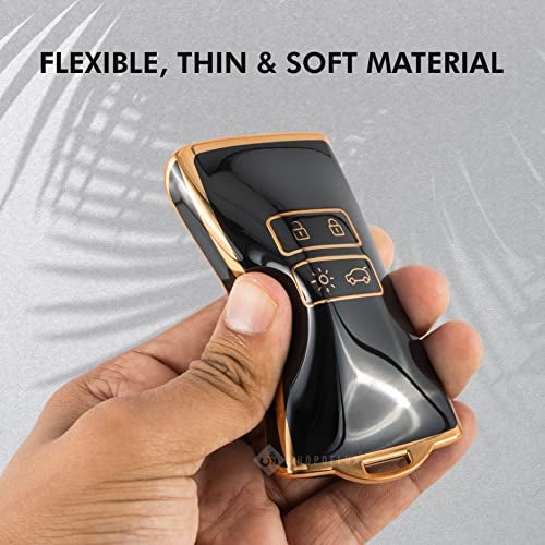 Shopoflux® TPU Key Cover Compatible with Renault Triber | Kiger | Duster | Gravite 4 Button Smart Key (Black & White Pack of 2) - Image 4